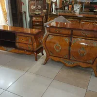 آینه کنسول معرق چوبی ۲درب خمرایی|بوفه، ویترین، کنسول|تبریز, |دیوار