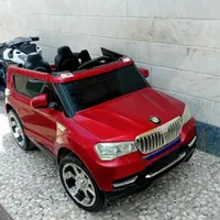 ماشین شارژی دو نفره واقعی لاستیک اسفنجی|اسباب‌بازی بچه|قم, یزدان‌شهر|دیوار