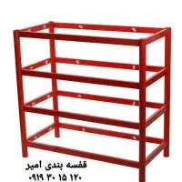 میز پیشخوان فلزی شیشه خور