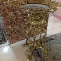 کنار سالنی میوه خوری برنجی برنزی پایه بلند نو