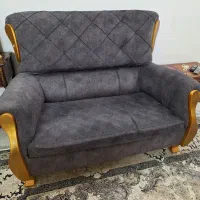 مبل استیل به همراه جلو مبلی و عسلی|مبلمان خانگی و میز عسلی|قم, نیروگاه|دیوار