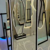 آینه پایه دار نئون  مستطیلی باکس دار
