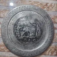 سینی مسی سیاه قلم  اصفهان قدیمی