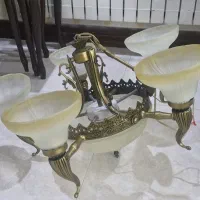 فروش لوستر ۵ شاخه به همراه یک عدد دیوار کوب