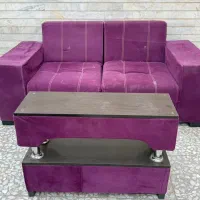 کاناپه مبل دونفره ب میز