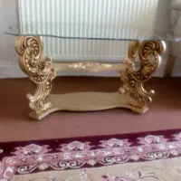 جلو مبلی سلطنتی طلایی .دو دست نو