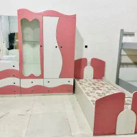 تخت و کمد دخترانه سرویس خواب کامل