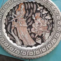 سینی مسی لیلی ومجنون سیاه قلم قطر۴۰سانت