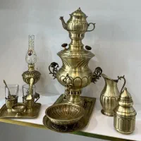 اجرای انواع انیتک کاری سماور برنجی