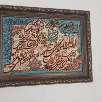 تابلو فرش دست بافت گل ابریشم همراه برجسته کاری|تابلو فرش|تهران, جردن|دیوار