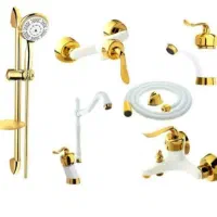 پک ۶تیکه سفید وطلایی