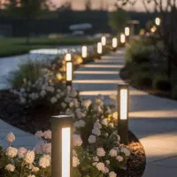 نور پردازی باغ ویلا ، لاین نوری ، چراغ پارکی