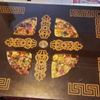 میز صندلی دونفره  نهار خوری  رنگ قهوه‌ای