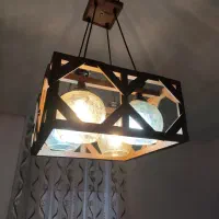 لوستر چوبی|لوستر و چراغ آویز|چهارباغ, |دیوار
