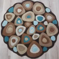 یک عدد فرش ماشینی طرح سنگ