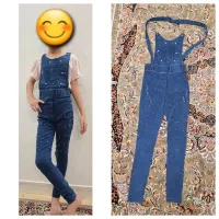 شلوار لی سرهمی بیلر دخترانه نونو