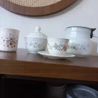 قوری وقندان یکدست فنجان نعلبکی ویکتوریا