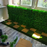 چمن تایل چوبی گرین وال|گل مصنوعی|کرمان, |دیوار