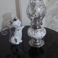 چراغ گردسوز سیلویا ، مجسمه چینی کاملا نو