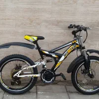 دوچرخه سایز 20 دنده‌ای کمکدار ترمز دیسکی