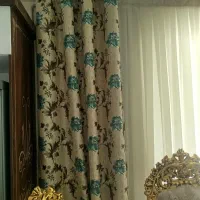 پرده حریر با دوتا دستک