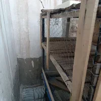 چهارچرخ.همراه‌باقفس.دوطبقه|لوازم جانبی حیوانات|شوط, |دیوار