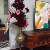 گلدون برنجی|گل مصنوعی|بهارستان, |دیوار