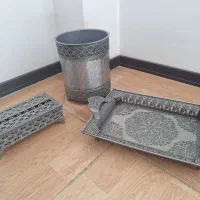 ست سینی ، سطل زباله و جا دستمالی|صنایع دستی و سایر لوازم تزئینی|گنبد کاووس, |دیوار