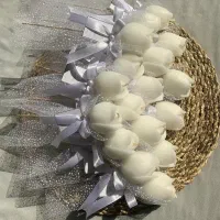 شاخه گل لاله|گل مصنوعی|نی‌ریز, |دیوار