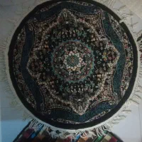 فرش گرد سرمه ای رنگ|فرش|مشهد, اسماعیل آباد (سپاد)|دیوار