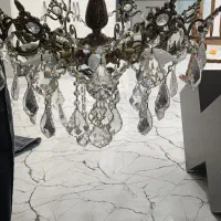 دو عدد لوستر برنز سنگین پذیرایی یک لوستر برنز کوچک