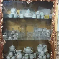 گنجه تمام چوب منبت کاری شده و میز تلویزیون