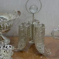 ظروف جهیزیه عروس سیلور طرح نقره|ظروف سرو و پذیرایی|لار, |دیوار