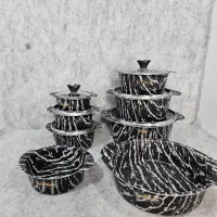 سرویس قابلمه 14پارچه سورنا پروانه ای نانو گرانیت|ظروف پخت‌وپز|قم, ولیعصر|دیوار