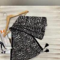 شال پلیسه لمه پلنگی منگوله دار|لباس|نجف‌آباد, جلال آباد|دیوار