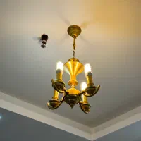 4عدد لوستر 4شعله برنجی اصل نشان دار|لوستر و چراغ آویز|اردبیل, |دیوار