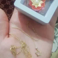 زنجیر بدون پلاک. گوشواربخیه ای. پلاک کادویی