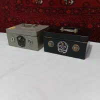 قلک فلزی رمزدار قدیمی عتیقه سالم و تمیز