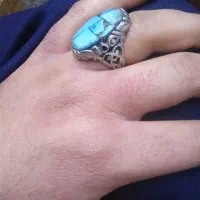 انگشتر نقره قدیمی قواره بزرگ