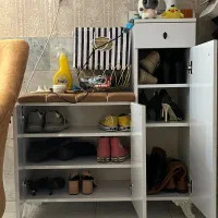 جاکفشی نشیمندار با روکش پارچه،کنسول،آینه قدی|جاکفشی، کمد، دراور|مشهد, آزادشهر|دیوار