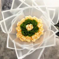 دسته گل روبانی