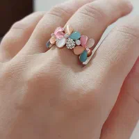 دستبند و انگشتر ست صدفی