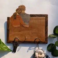 جا کلیدی دیواری چوبی