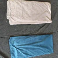 پارچه پرده ای مخمل کالیفرنیا در دورنگ طوسی و ابی