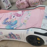 تخت خواب ماشینی دخترانه با شخصیت کارتونی دلخواه|تخت و سرویس خواب|تهران, سعادت‌آباد|دیوار