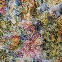 فروش تابلوفرش ابریشم امضای شعرباف