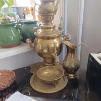 سماور زغالی برنجی قدیمی اما استفاده نشده ۴لیتری|کلکسیون اشیاء عتیقه|تهران, جوادیه|دیوار