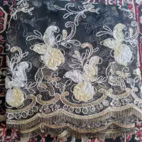 پارچه توری گلدار