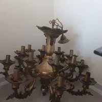 لوشتر۱۶ شاخه برنز و۵ عدیوارکوب