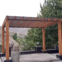 نصب لمبه روسی ترموود آلاچیق دکور چوبی نیمکت سونا